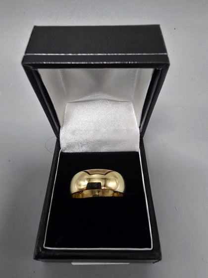 9ct GOLD RING 375, 6.2g Size V Wedding Band