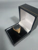 9ct GOLD RING 375 6.4G Size Y (cracked plate) please see pictures