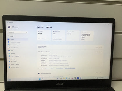 Acer laptop- 8GB ram
