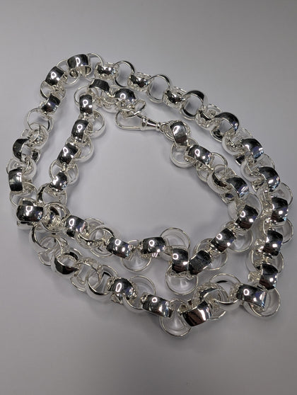 Brand  New heavy silver beltcher chain