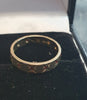 9CT - Yellow Gold Ring With Red Stones - Size K. Hallmarked