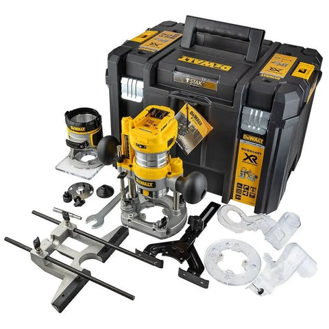 DeWalt DCW604NT-XJ B/L Router/Trimmer Body W/ Plunge Base/4AH Battery & Case - 