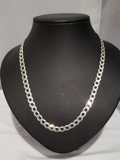 Silver Curb Chain - 20 inches - 21.08g