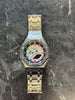 Casio GA-2100 with Hand painted hour markers in Rainbow gradient.