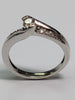 9ct White Gold Diamond Ring - Size K