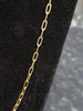 9ct Yellow Gold Paperclip Link Necklace - 4.32G - 20" - Hallmarked