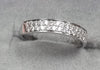 9ct  White Gold Diamond Ring Size J