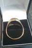 9ct Yellow Gold Ring with Onyx Stone - Size V