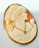 9ct yellow gold cameo broach