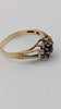 9ct Yellow Gold Cubic Zirconia Cluster Ring With Black Centre Stones - 1.60 Grams - Size P