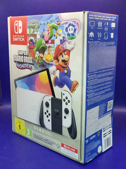 Nintendo Switch (OLED) Console White - Mario Wonders Retail Box