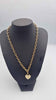 9ct Yellow Gold Chunky Chain Necklace With Heart Pendant - 18" Long - 13.01 Grams