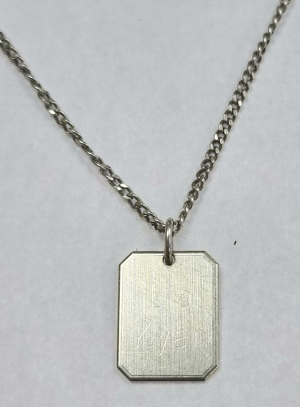 Silver Dog Tag Chain 21