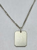 Silver Dog Tag Chain 21"