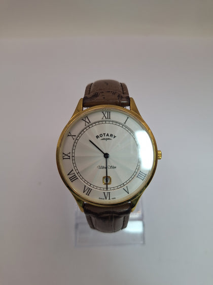 Rotary Ultra Slim Watch- GS08303/02 BROWN STRAP ,NOT IN ORIGINAL BOX.