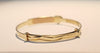 9T Yellow Gold Baby Bangle With Clear Stones Heart  - 3.20G - Hallmarked