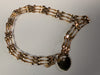 9ct gold 3 bar  gate bracelet