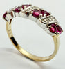 9ct yellow gold curved half eternity ring with diamonds size Q