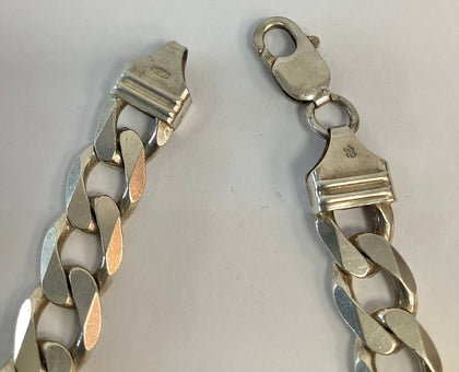 Silver Curb Bracelet 8.5”