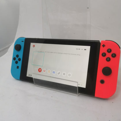 Nintendo Switch Console, 32GB + Neon Red/Blue Joy-Con - With Official Charger Only.