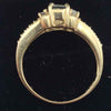 9CT - Yellow Gold Ring With Clear Stones - 2.29g - Size L