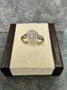 9ct Gold Clear Stones Cluster Ring Size -L