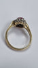 9ct gold Ruby Flower Diamond Ring Size N1/2