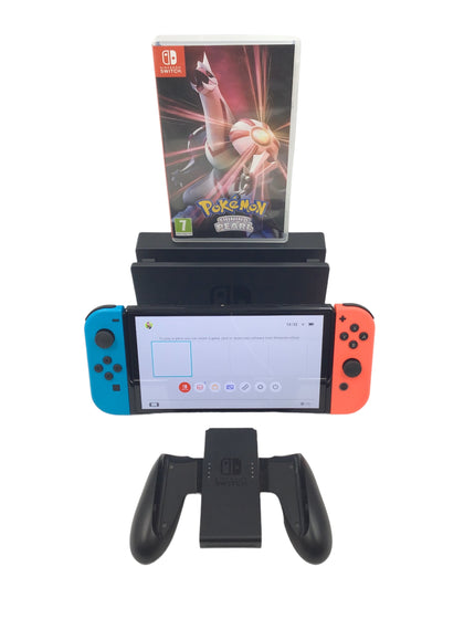 Nintendo Switch OLED - Neon Blue/Neon Red (Comes with Pokémon Shining Pearl).