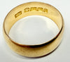 22ct yellow gold wedding ring band size K