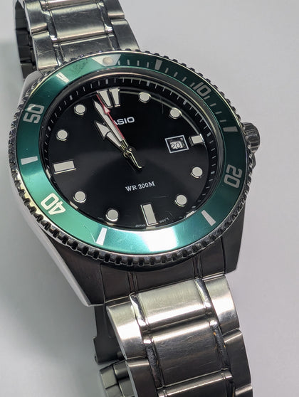 CASIO DIVER GREEN WATCH PRESTON STORE