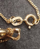 9ct Yellow Gold Claddagh Pendant With Green & Clear CZ Necklace - 18"