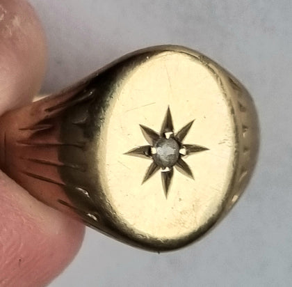 9ct Gold Signet Ring 