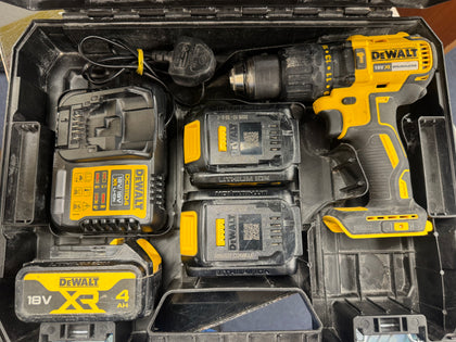 DeWalt Combi Drill DCD778 Cordless Brushless 18V XR 3 Batteries - Great Yarmouth
