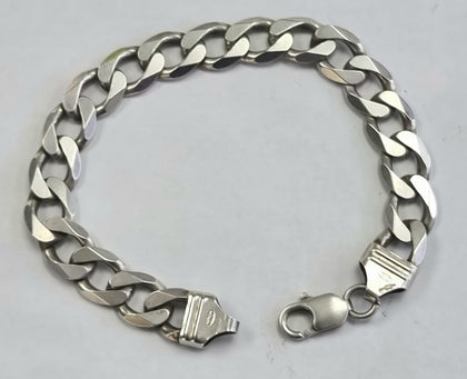 Silver Curb Bracelet 8.5