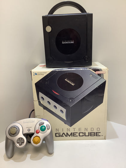 GameCube Console, Black, boxed.