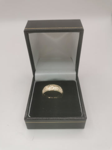 9k Gold Ring 3.25G Hallmarked(375) and Tested Size L