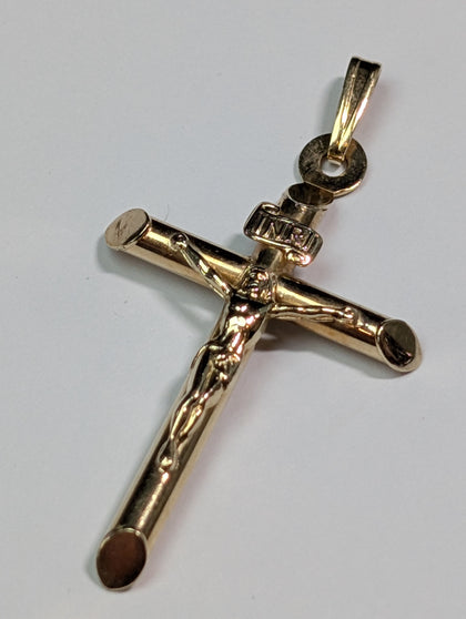 9CT GOLD CRUCIFIX CROSS PENDANT PRESTON STORE