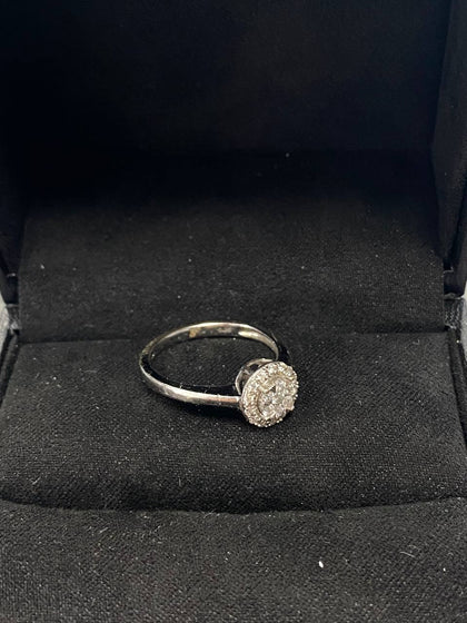 9ct 0.25kt Diamond Ring With Silver Band