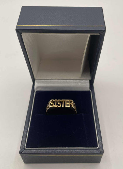 9ct Gold Sister ring