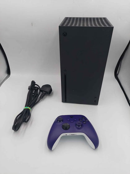 Xbox Series X Console 1TB Black Unboxed with purple Controller and power cable
