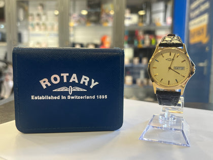 .Men's Vintage Style Rotary Watch - Champagne Dial