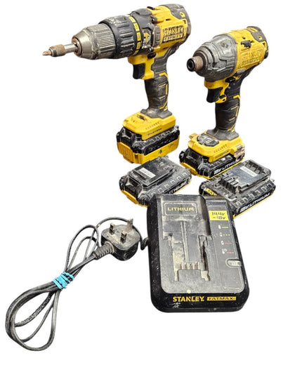 Stanley Drill & Driver Set with Batteries and Charger - includes Case