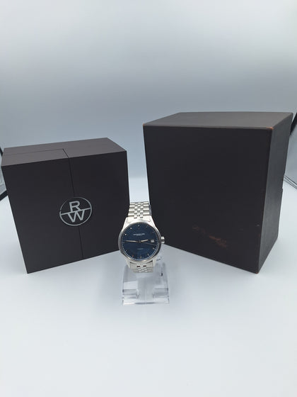 Raymond Weil 2740 Men's Freelancer Automatic Dress Watch - Blue Dial - Steel Bracelet - Boxed With Garrantee Card