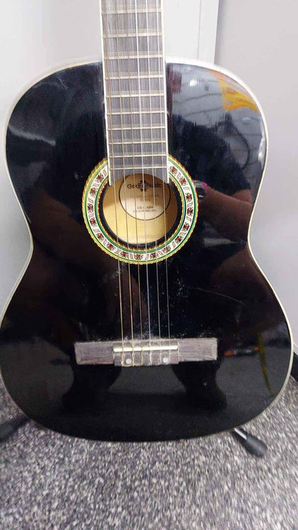 Gear4Music CG-4 6-Stringed Acoustic Guitar Great For Beginners - Black