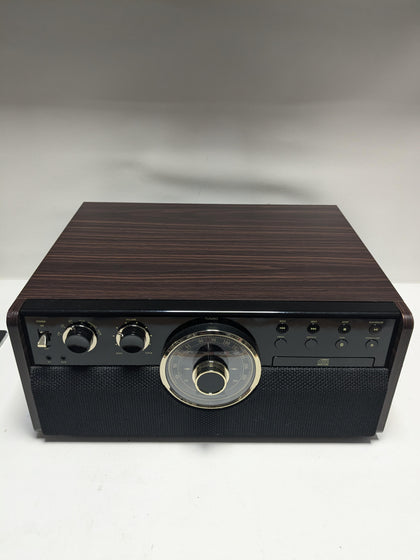 Victrola 6-in-1 Wood Bluetooth Mid Century Record Player with 3-Speed