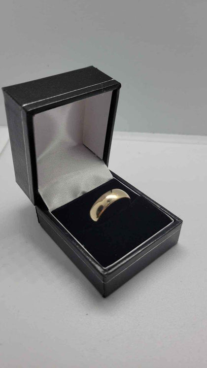9ct Yellow Gold Wedding Band Ring - Size T - 4.71 Grams - Fully Hallmarked