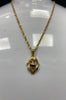 21ct Gold Chain and Black Bead Set 7.05g 24"