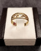 9ct Yellow Gold Ornate Tree of Life Ring Size - M