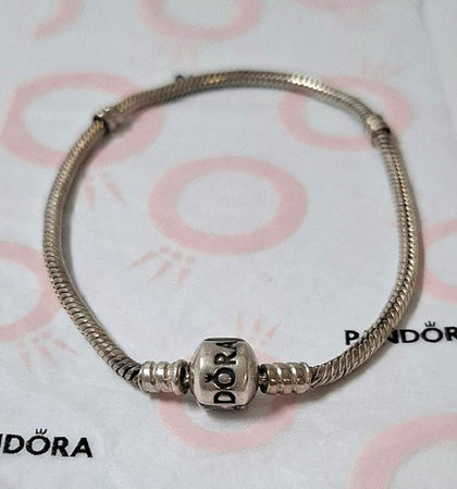 Pandora Moments Barrel Clasp Snake Chain Bracelet 20cm