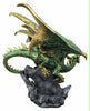 Majestic Green Emerald Dragon Pearched On Rocks *COLLECTION ONLY* !!BRAND NEW!!